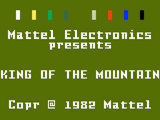 King Of The Mountain title screen for Intellivision